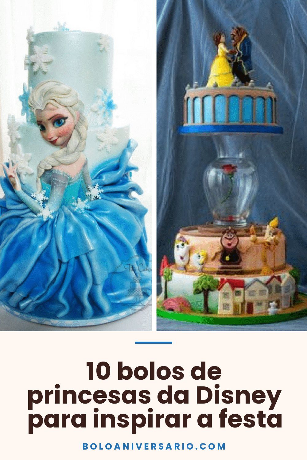 10 bolos de princesas da Disney para inspirar a festa