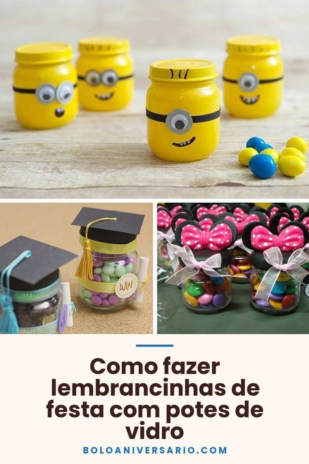 Como fazer lembrancinhas de festa com potes de vidro