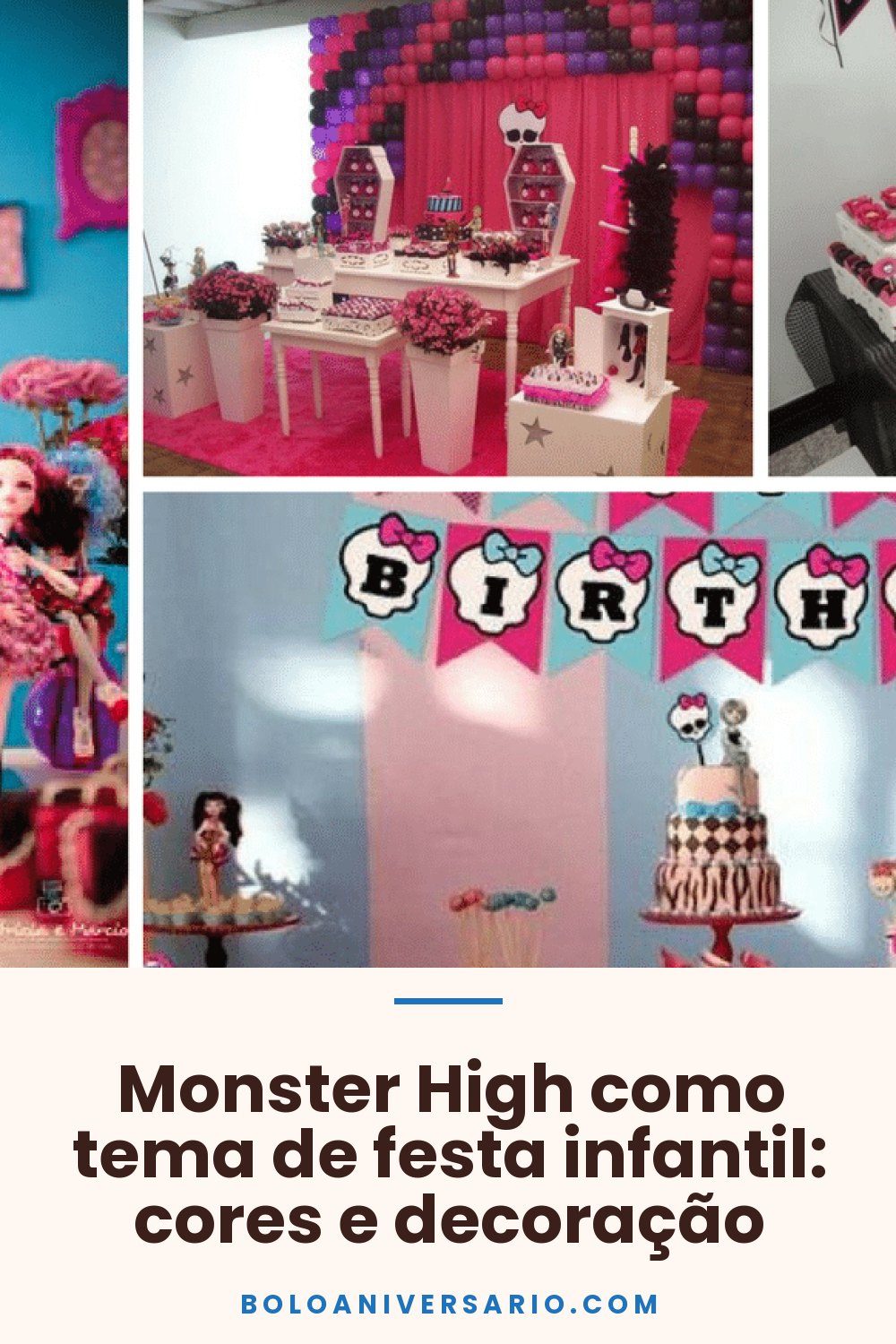 Monster High como tema de festa infantil: cores e decoração
