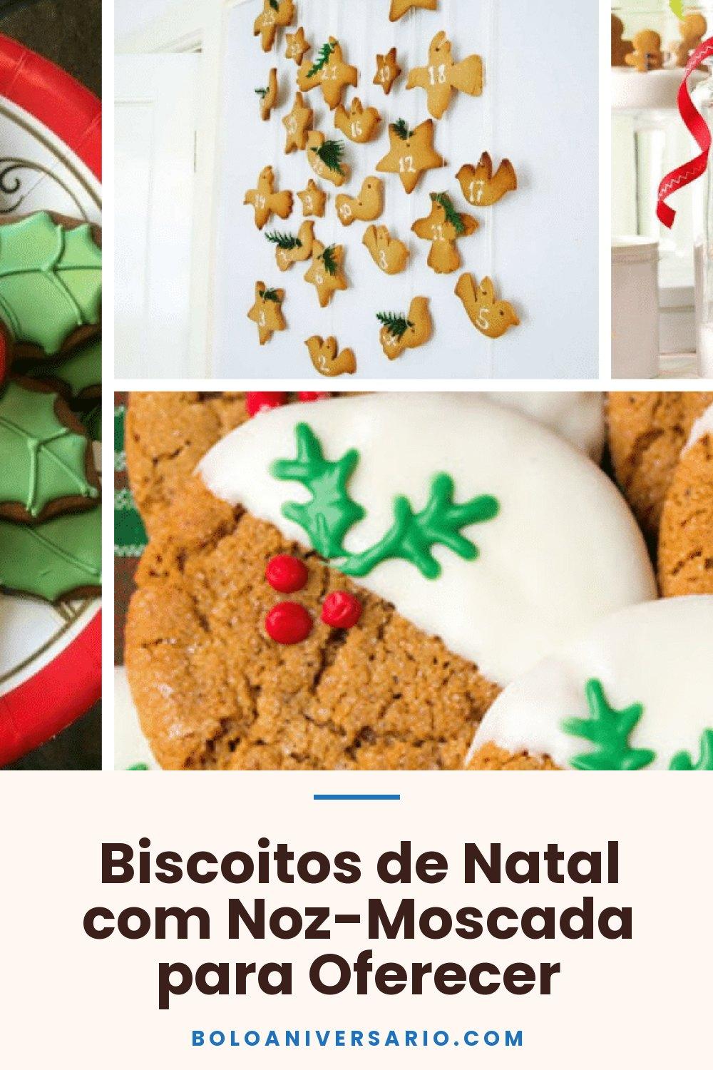 Biscoitos de Natal com Noz-Moscada para Oferecer