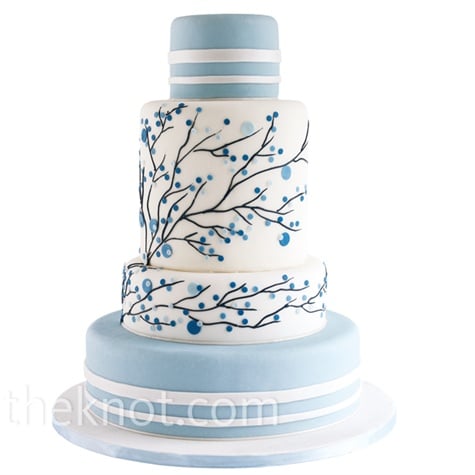 bolo azul noiva