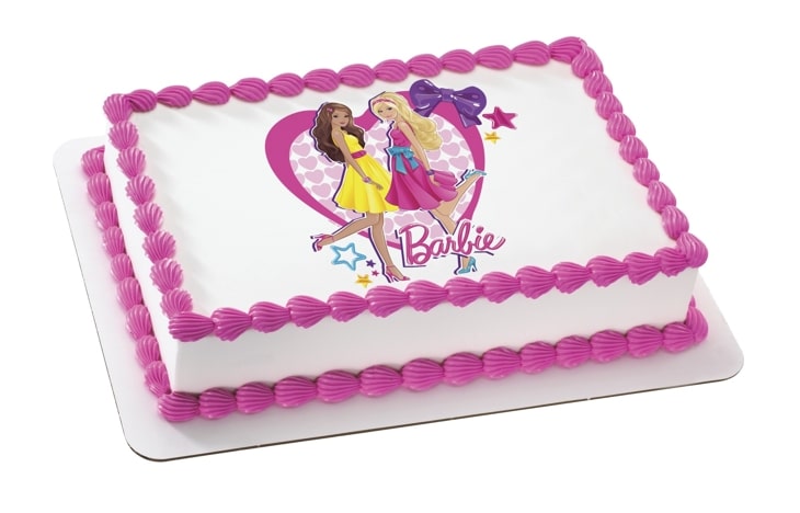 bolo da barbie quadrado de aniversário