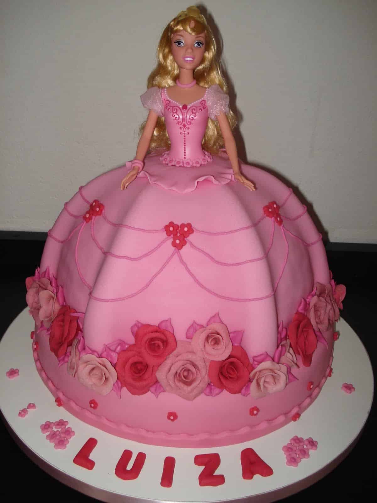 bolo barbie rosa