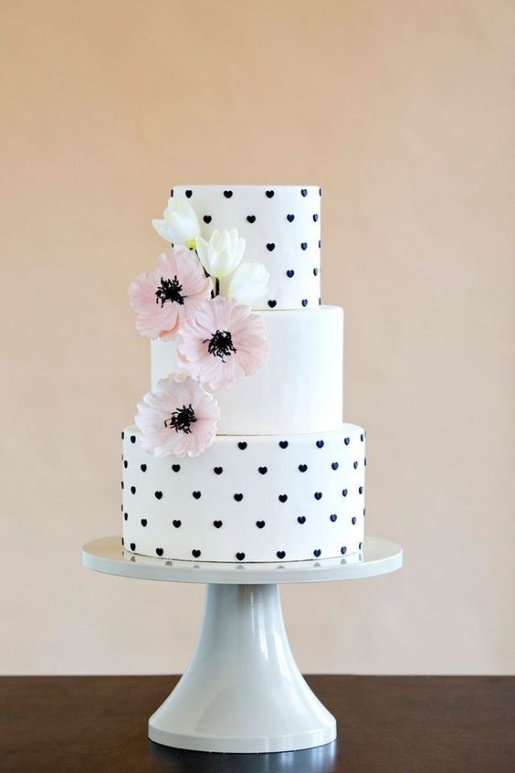 bolo casamento noiva preto branco 1