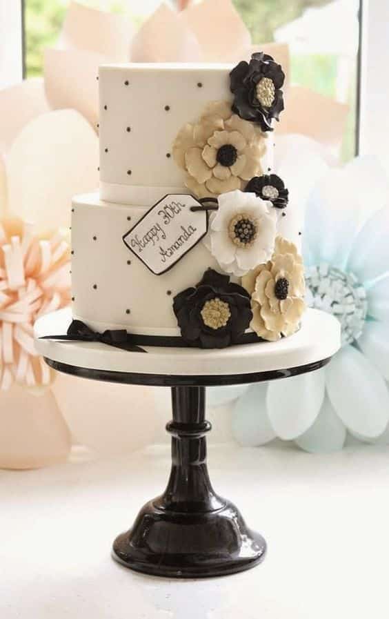 bolo casamento noiva preto branco 13