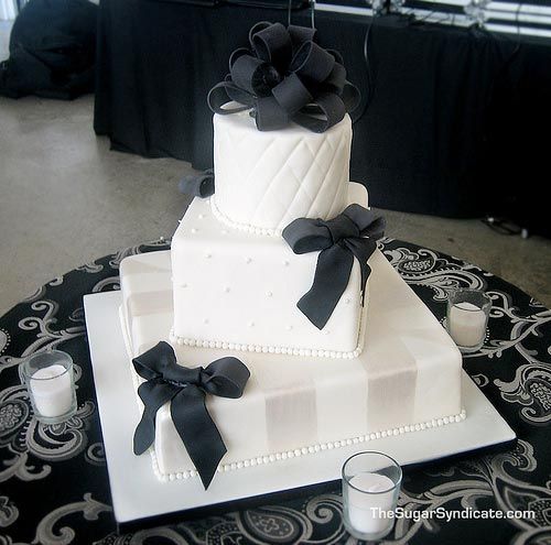 bolo casamento noiva preto branco 5