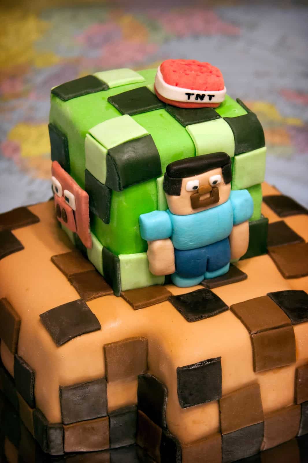 bolo de aniversario minecraft