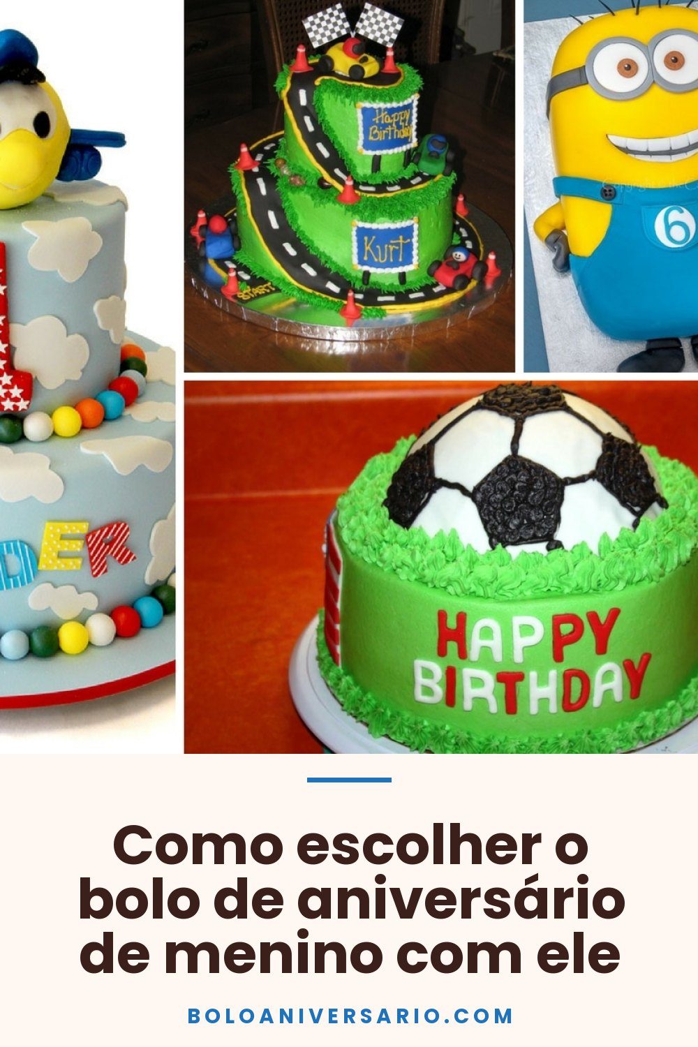 Como escolher o bolo de aniversário de menino com ele