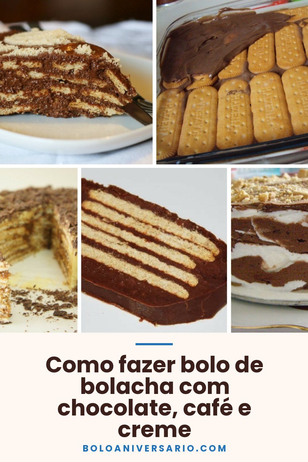 Como fazer bolo de bolacha com chocolate, café e creme