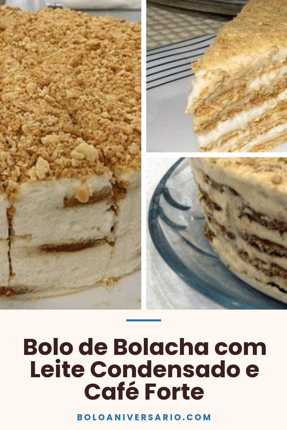 Bolo de Bolacha com Leite Condensado e Café Forte