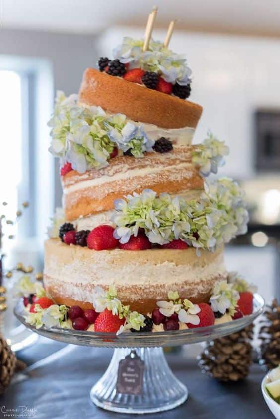 bolo de casamento rustico naked cake 1