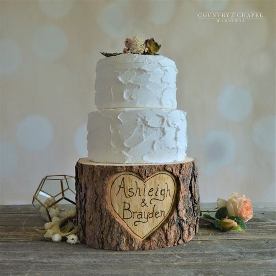 bolo de casamento rustico romantico 3