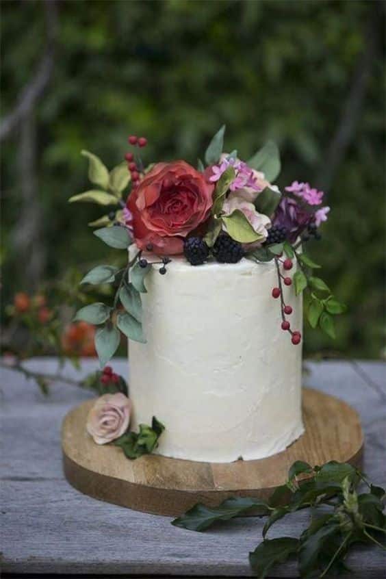 bolo de casamento rustico simples
