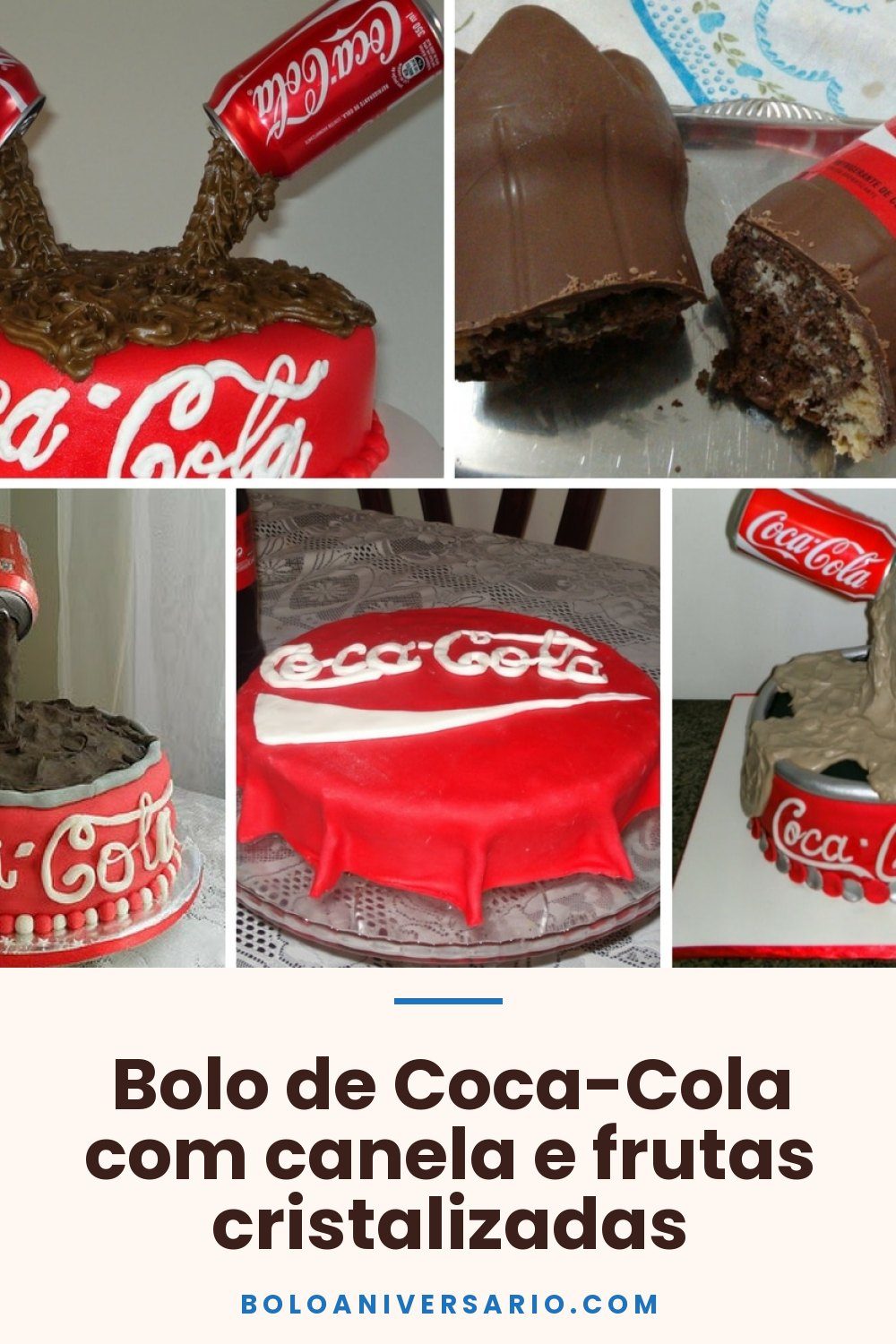 Bolo de Coca-Cola com canela e frutas cristalizadas