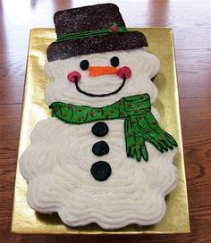 bolo decorado boneco de neve
