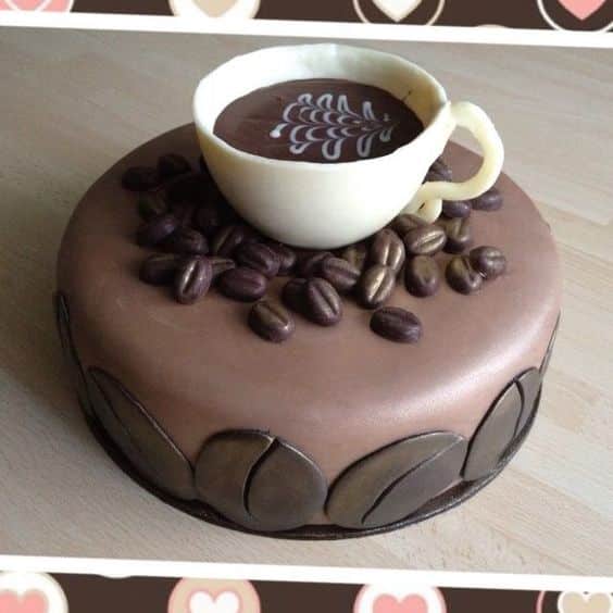bolo decorado cafe graos