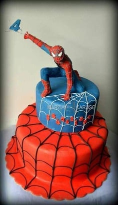 bolo decorado do homem aranha
