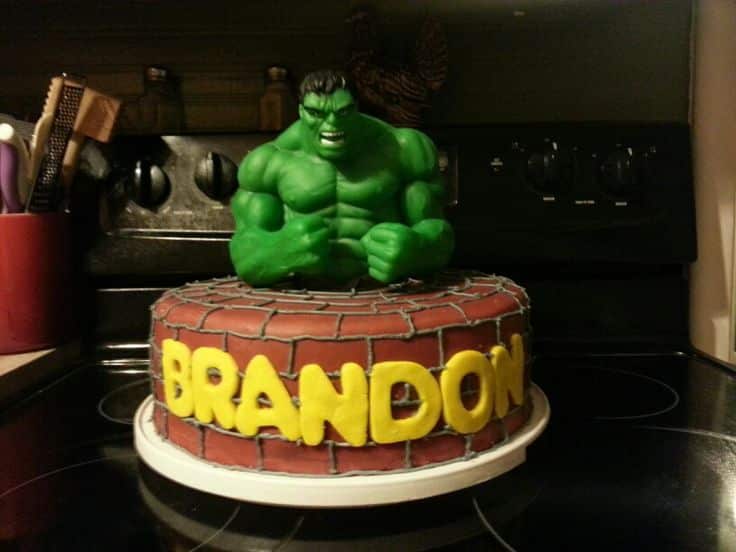 bolo decorado do hulk