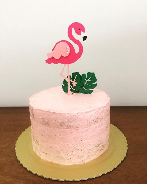 bolo decorado flamingo 12