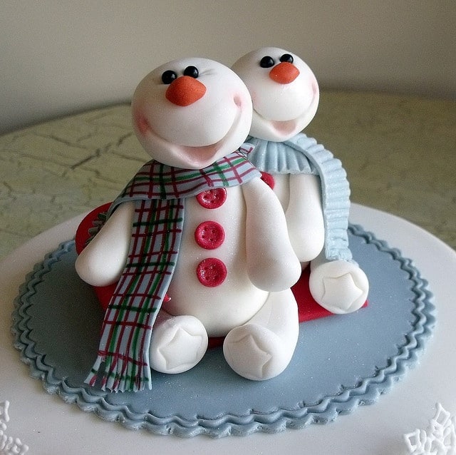 bolo decorado para natal