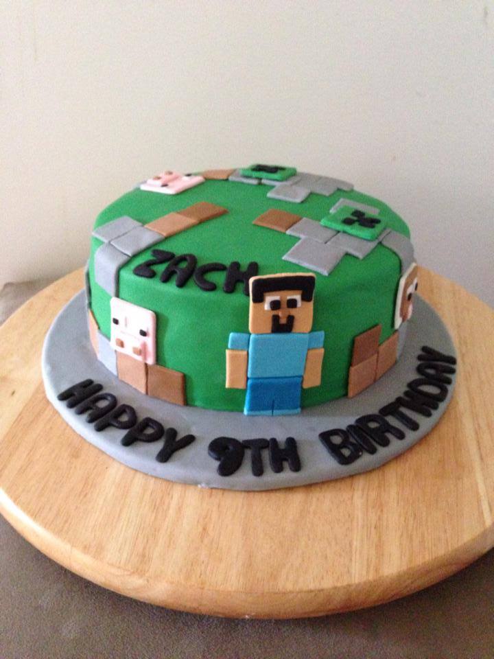 Beliciosos - Bolo de aniversário - tema minecraft