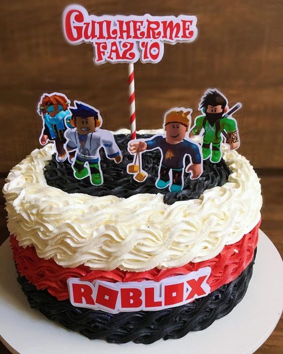 bolo tema roblox. #roblox #aniversário 