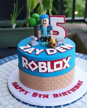 bolo para aniversário do roblox