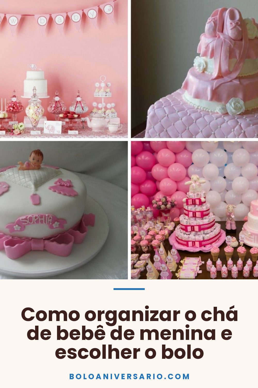 Como organizar o chá de bebê de menina e escolher o bolo