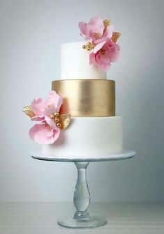 bolos de noiva dourados 5