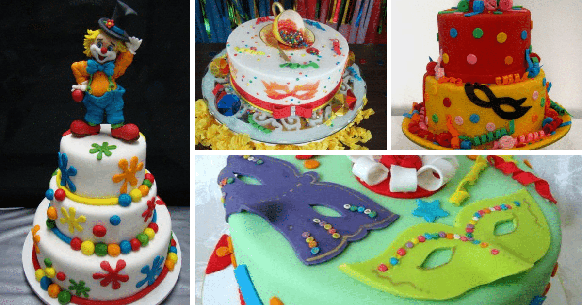 bolos decorados carnaval