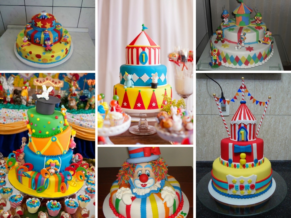 bolos decorados circo
