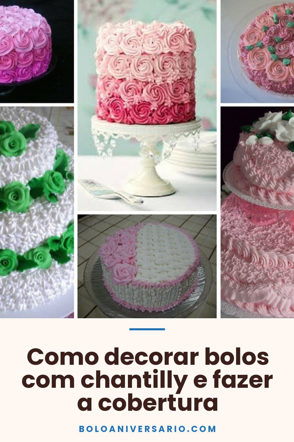 Como decorar bolos com chantilly e fazer a cobertura