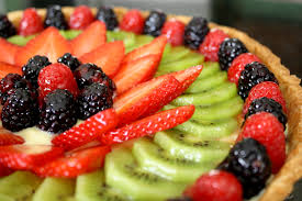 bolos decorados com frutas