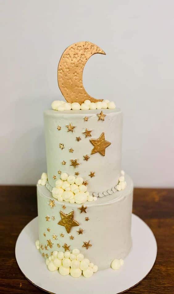 bolos decorados da lua estrelas 2