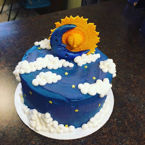 bolos decorados da lua sol 3