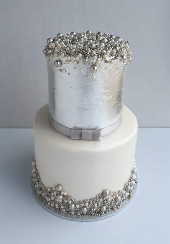 bolos decorados de bodas de prata 3
