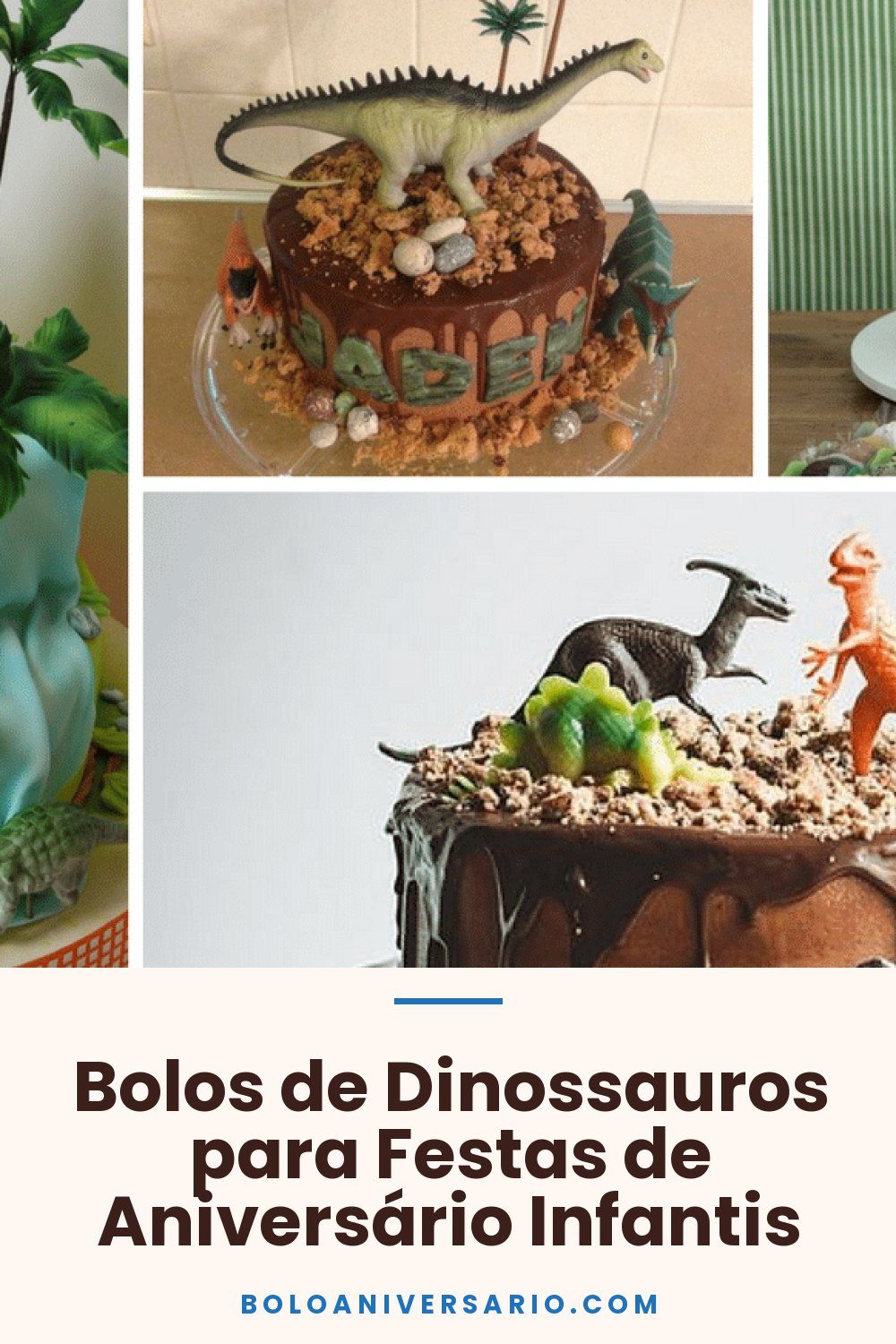 Bolos de Dinossauros para Festas de Aniversário Infantis