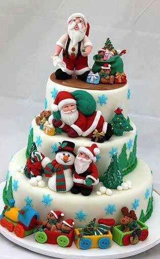 bolos decorados do natal