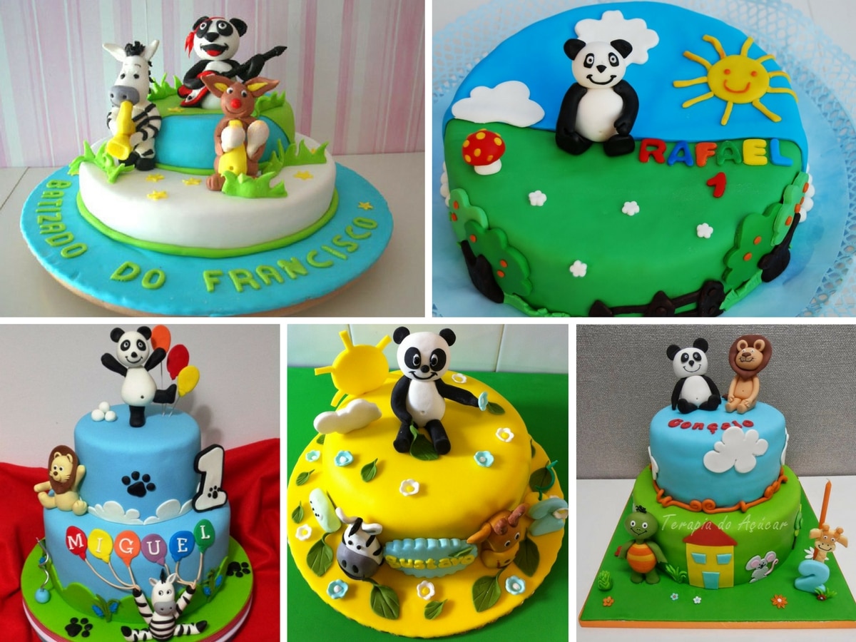 bolos decorados do panda