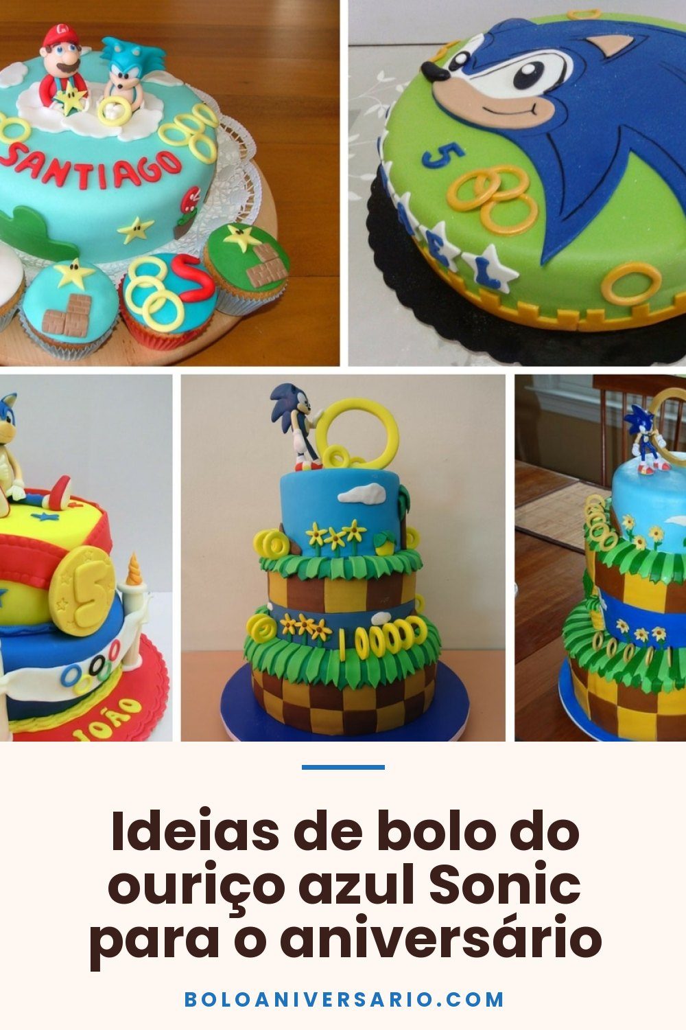 Ideias de bolo do ouriço azul Sonic para o aniversário