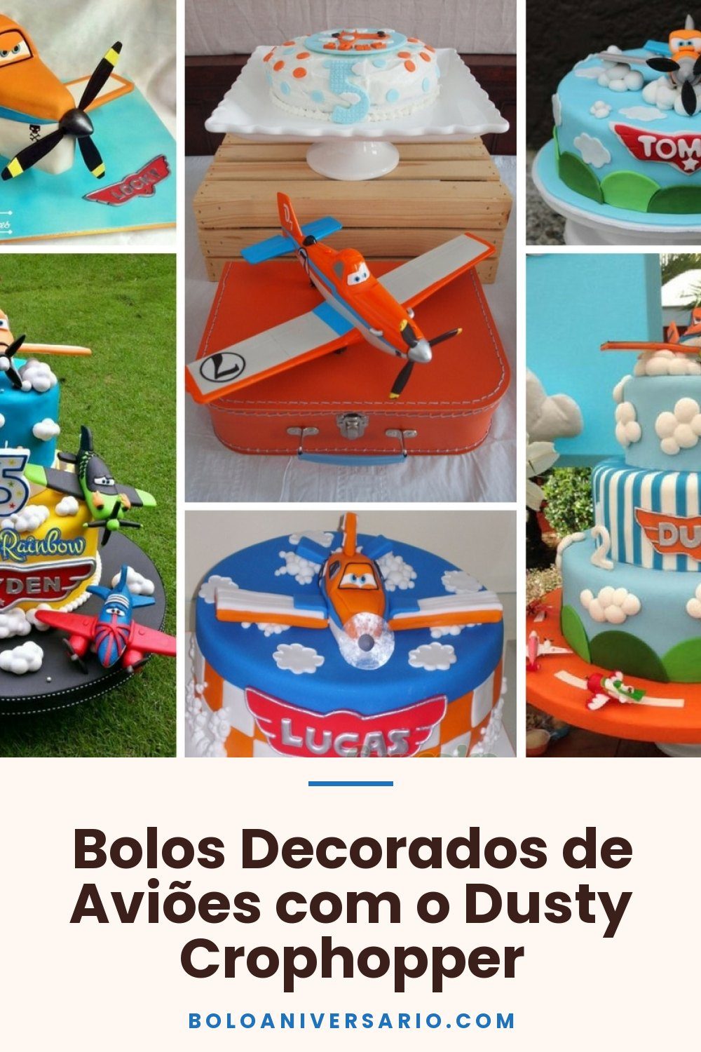 Bolos Decorados de Aviões com o Dusty Crophopper