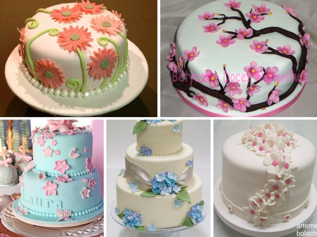 bolos decorados flores