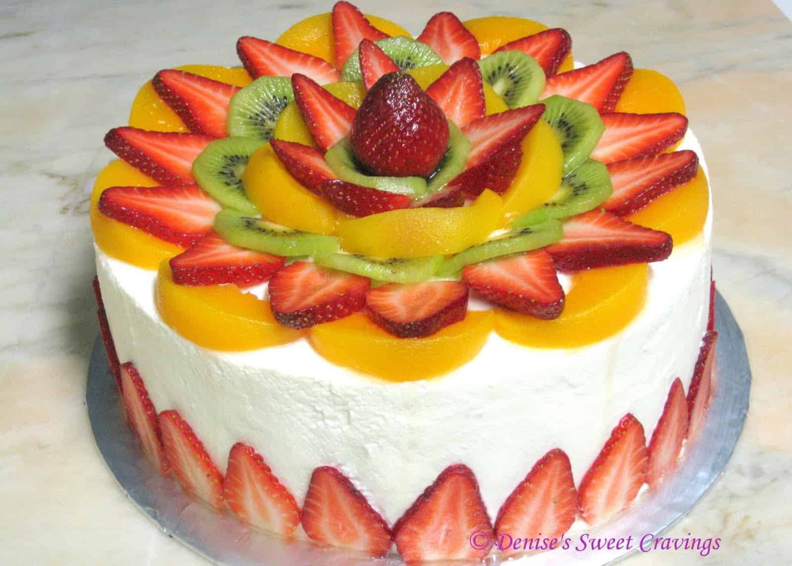 bolos decorados frutas