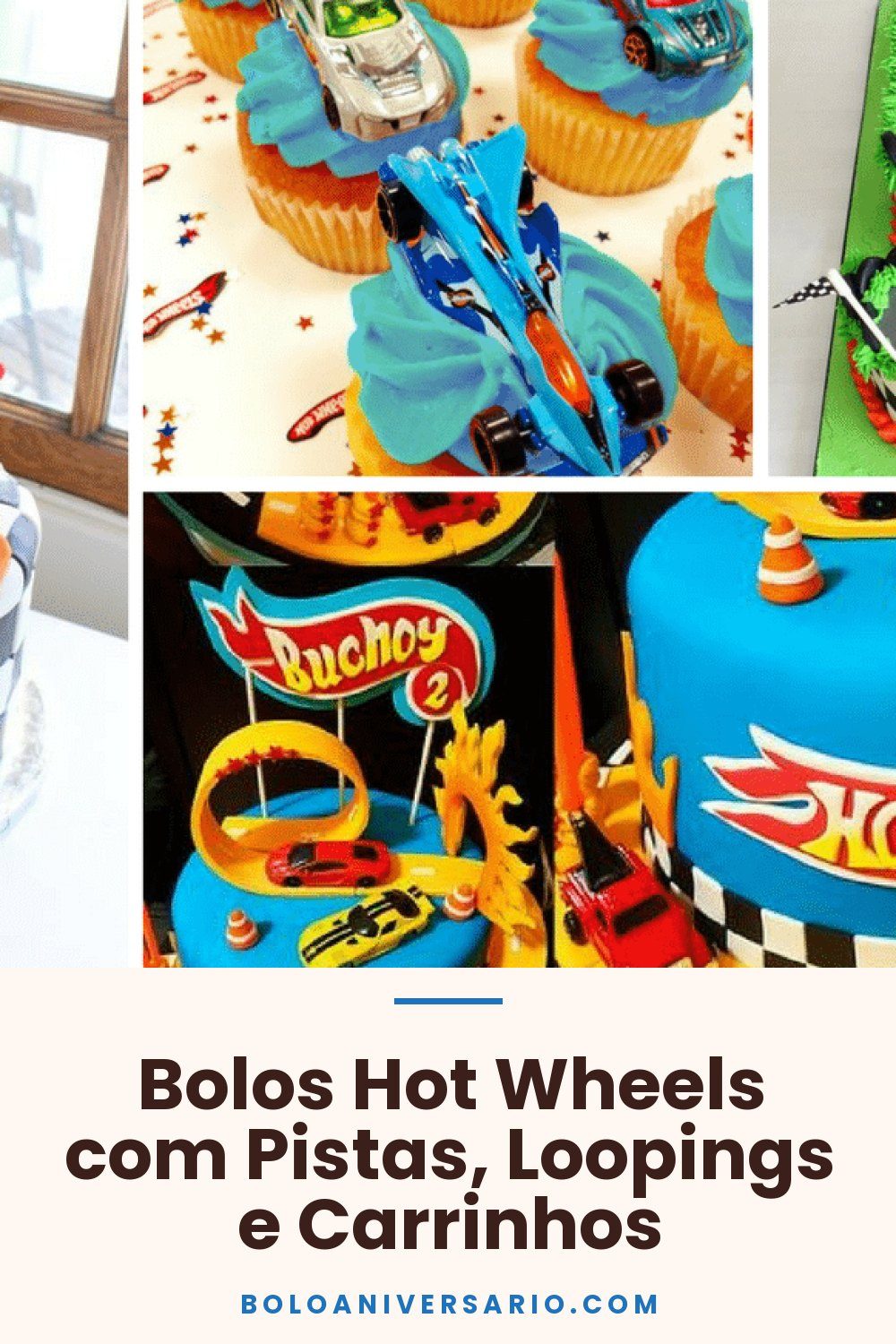 Bolos Hot Wheels com Pistas, Loopings e Carrinhos