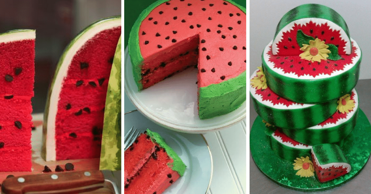 bolos decorados melancia