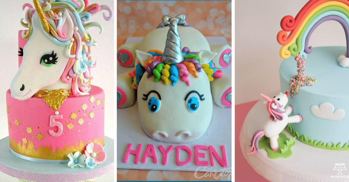 bolos decorados unicornios