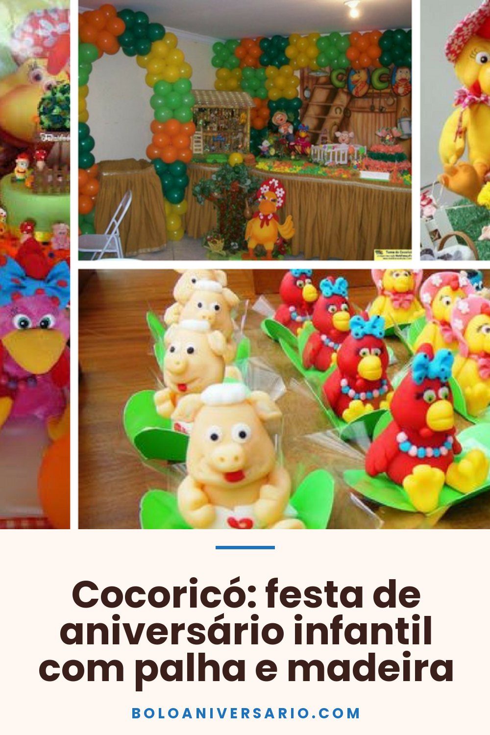 Cocoricó: festa de aniversário infantil com palha e madeira