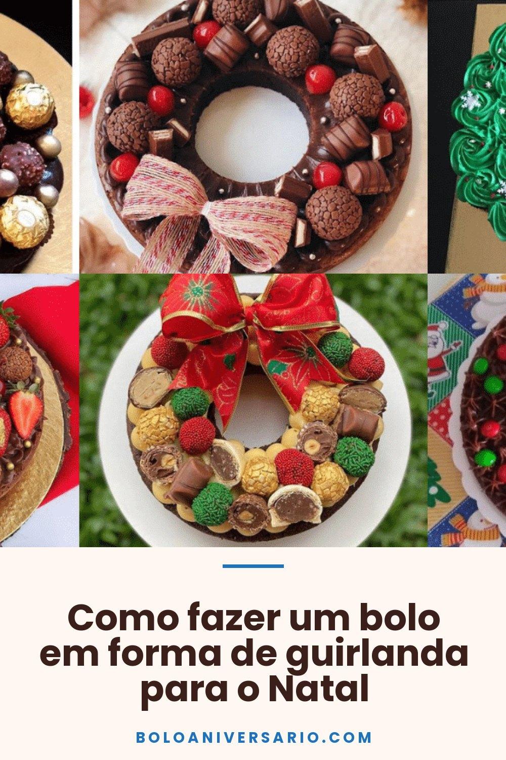 Como fazer um bolo em forma de guirlanda para o Natal