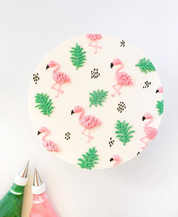 bolos minimalistas decorados com buttercream 5
