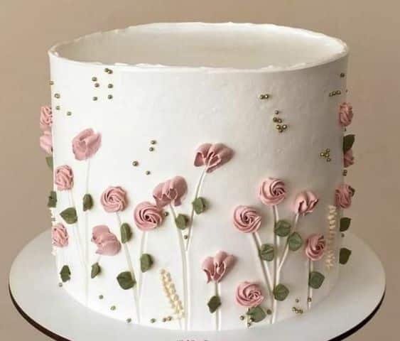 bolos minimalistas decorados com buttercream 7